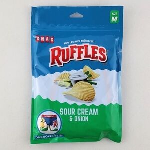 NWT Swag Boxers Novelty Men's Ruffles Sour Cream Onion Boxer Briefs Blue M